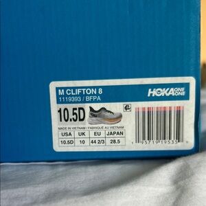 Hoka One One Clifton 8 Shoes - Blue Box